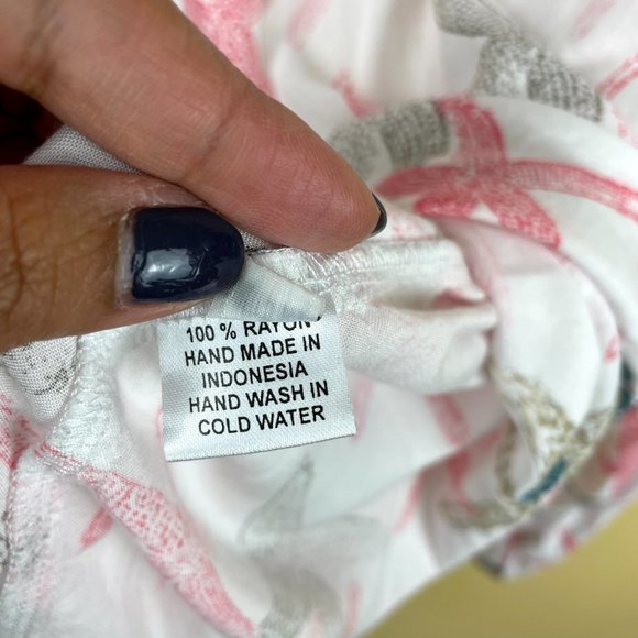 SKEMO Seashells Starfish Tunic Kaftan Beaded Top M - Picture 7 of 9